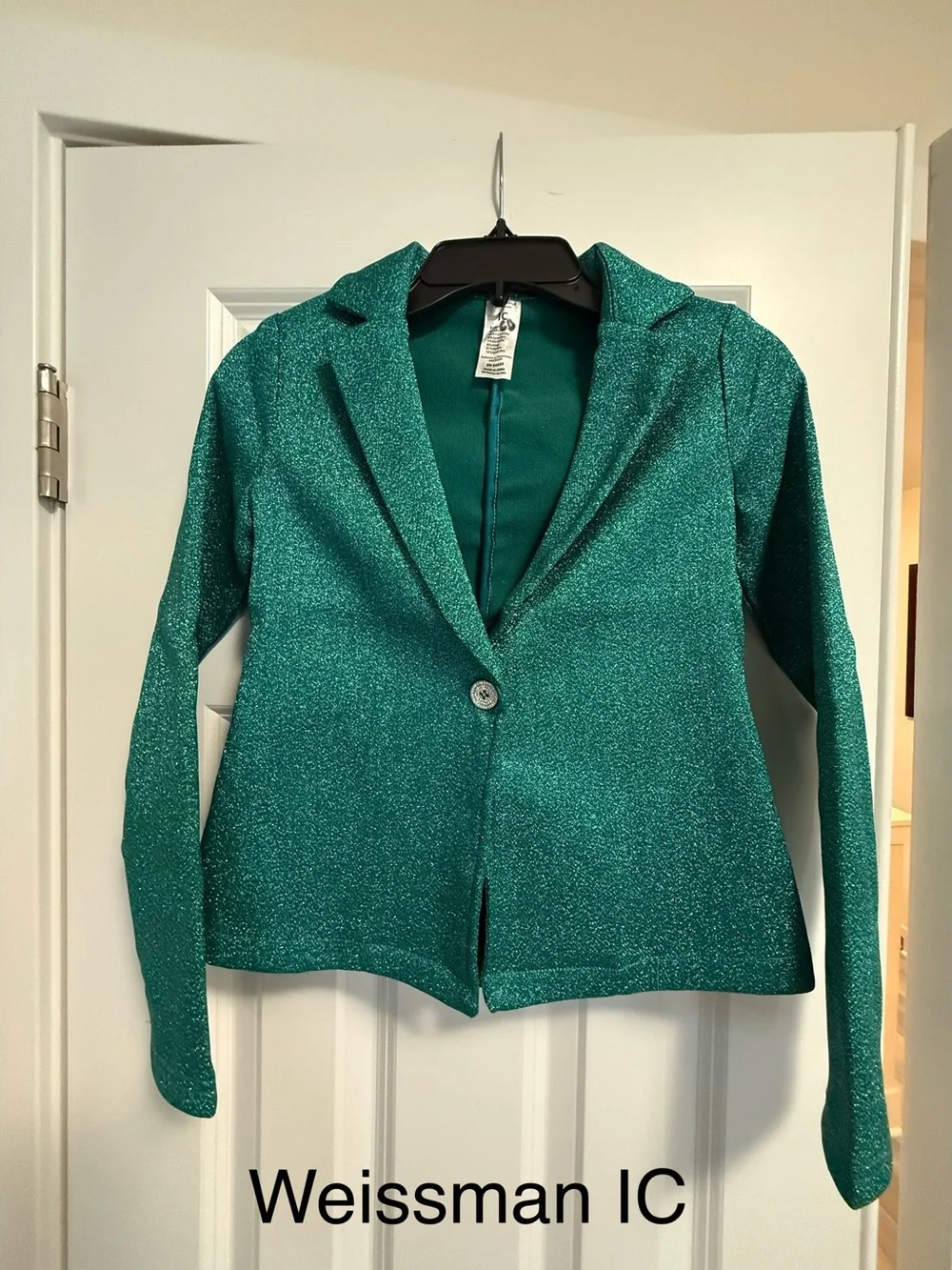 Weissman green sparkly blazer size IC